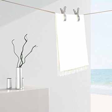 Vicloon 6 Stück Edelstahl Strandtuch Clips Große Wäscheklammern, für Tägliche Wäsche, Strandtuch, Badetuch, Bettwäsche und dicke Kleidung (6 Pcs) - 7