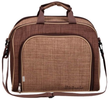 Brubaker Picknicktasche für 4 Personen mit Kühlfach - tragbar als Duffelbag oder Schultertasche - Braun 38 × 30 x 21,5 cm - 2