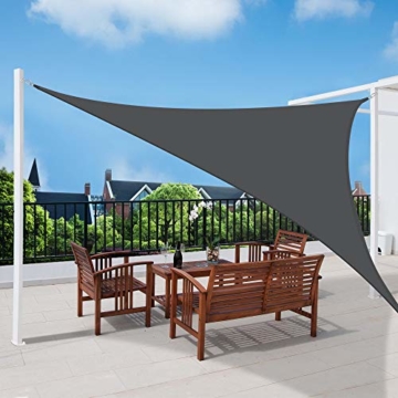 Sol Royal SolVision PS9 - Sonnensegel dreieckig 300x300x300 cm PES Wasserabweisend - Anthrazit - Sonnenschutz UV Schutz - 7