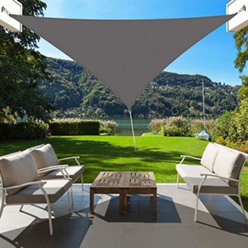 Sol Royal SolVision PS9 - Sonnensegel dreieckig 300x300x300 cm PES Wasserabweisend - Anthrazit - Sonnenschutz UV Schutz - 8