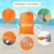ISOPHO Picknickdecke 200 x 210 cm Stranddecke Wasserdicht, Strandmatte 4 Befestigung Ecken Stranddecke Sandfrei/Picknick für den Strand, Campen, Wandern und Ausflüge(Orange) - 7