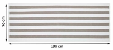 ZOLLNER 2er Set Badetuch Saunatuch, 70x180 cm, grau weiß gestreift - 5