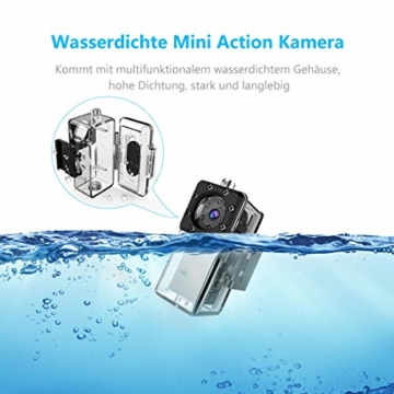 NIYPS wasserdichte Mini Kamera, Full HD 1080P Super Mini Cam, Tragbare Kleine Überwachungskamera mit Aufzeichnung, Kabellose Nanny Cam mit Bewegungserkennung und Infrarot Nachtsicht für Innen/Aussen - 3