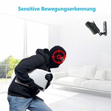 NIYPS wasserdichte Mini Kamera, Full HD 1080P Super Mini Cam, Tragbare Kleine Überwachungskamera mit Aufzeichnung, Kabellose Nanny Cam mit Bewegungserkennung und Infrarot Nachtsicht für Innen/Aussen - 7