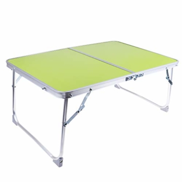 perfk Tragbarer Klapptisch Aluminium Reisetisch Falttisch Gartentisch - Grün - 1