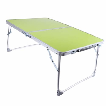 perfk Tragbarer Klapptisch Aluminium Reisetisch Falttisch Gartentisch - Grün - 3