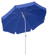 Schneider Sonnenschirm Ibiza, blau, 240 cm rund, Gestell Stahl, Bespannung Polyester, 2.8 kg - 1