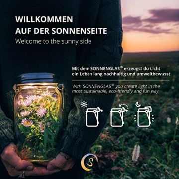 SONNENGLAS Classic 1000ml | Original Solarlampe/Solar-Laterne im Einmachglas aus Südafrika (inkl. USB) | warmweiß | Fair Trade | Bekannt aus Pro7 Galileo - 3