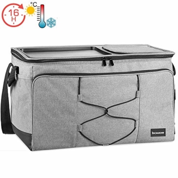 bomoe 52 Liter XXL Kühltasche groß faltbar IceBreezer KT53 - Outdoor Kühlbox Isoliertasche für unterwegs - 53x37x32 cm - Auch als Picknicktasche Thermotasche nutzbar – Perfekter Lebensmitteltransport - 1