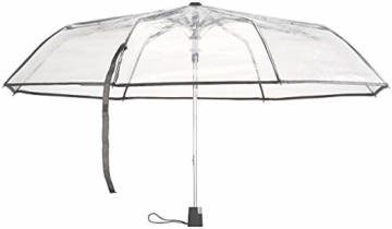 Carlo Milano Regenschirm: Stabiler Automatik-Taschenschirm mit transparentem Dach, Ø 100 cm (Schirm transparent) - 6