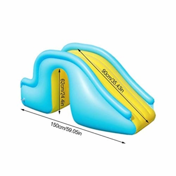 Dettelin Aufblasbare Wasserrutsche Kids Water Play Freizeiteinrichtung ， Breitere Schritte Joyful Swimming Pool Supplies Inflatable Waterslide Pool - 4