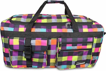 normani Reisetasche Jumbo Big-Travel mit Rollen riesige XXL Farbe Neon Square - 6