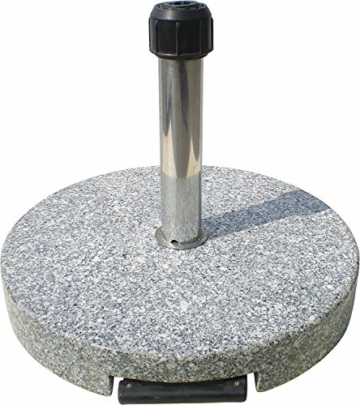 Primaster TrendLine Granit Sonnenschirmständer mit Rollen Schirmständer grau rund 50 cm - 1