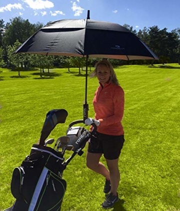 PROCELLA Regenschirm Sturmfest – Golf Schirm mit UV-Schutz für Herren und Damen - Automatisches Öffnen 157 cm - Doppellagig Winddicht Wasserdicht - Extra Groß Stockschirm XXL für Zwei Personen - 4