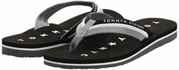 Tommy Hilfiger Damen Tommy Loves NY Beach Sandal Zehentrenner, Schwarz (Black 990), 39 EU - 7