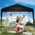 TOOLUCK Pavillon 3x3m Wasserdicht Stabil Faltpavillon Pop up Gartenpavillon Partyzelt Bierzelt Faltbar Gartenzelt mit 4 Sandsack, Höhenverstellbar, Schwarz - 7