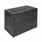 Kreher Kompakte Kissenbox/Aufbewahrungsbox in Anthrazit mit 190 Liter Volumen. Robust, abwaschbar und einfach im Aufbau! - 1