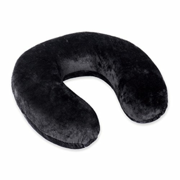 Schramm Rocco e.K. Nackenkissen 4 Farben wählbar Reisekissen Nackenhörnchen orthopädisches Nackenstützkissen Memory-Schaum Travel Neck Pillow, Farbe:schwarz - 3